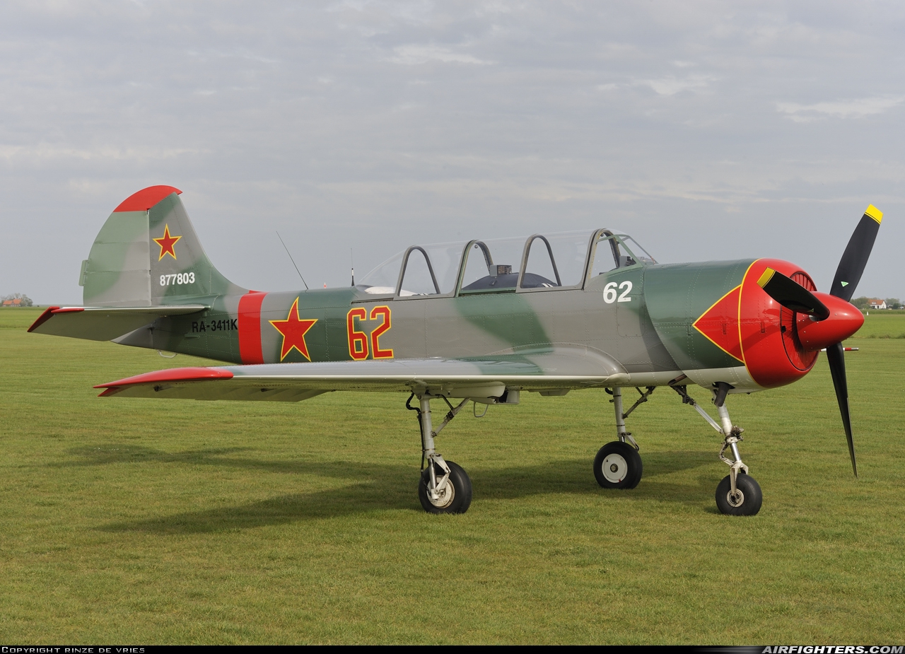 Private Yakovlev Yak-52 RA-3411K at Texel (EHTX), Netherlands