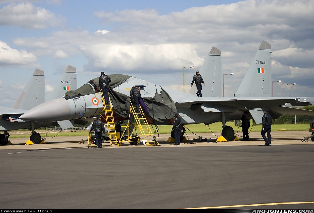 India - Air Force Sukhoi Su-30MKI Flanker SB041 at Waddington (WTN / EGXW), UK