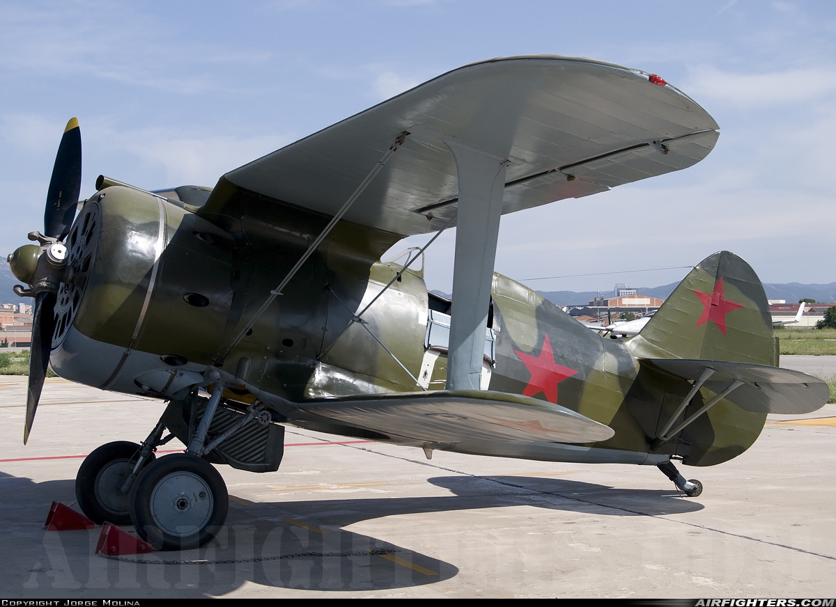 Private Polikarpov I-153 Chaika ZK-JKM at Sabadell (QSA / LELL), Spain