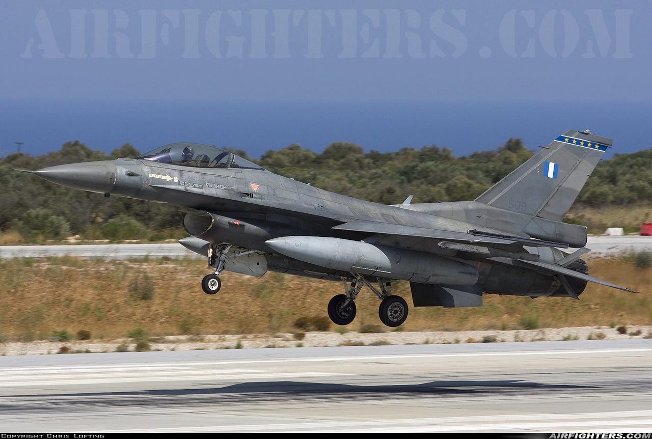 Greece - Air Force General Dynamics F-16C Fighting Falcon 509 at Chania - Souda (CHQ / LGSA), Greece
