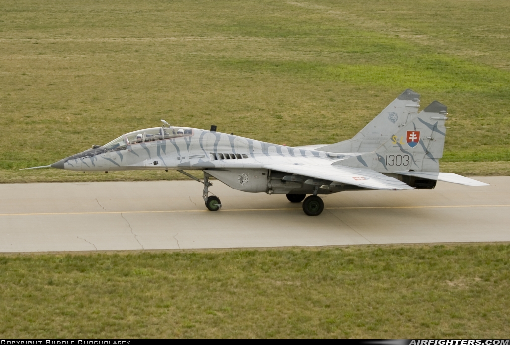 Slovakia - Air Force Mikoyan-Gurevich MiG-29UBS (9.51) 1303 at Malacky - Kuchyna (LZMC), Slovakia