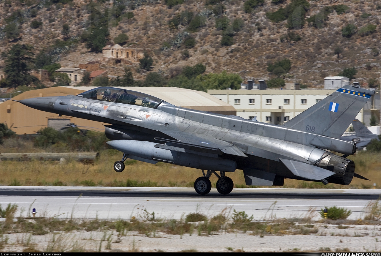 Greece - Air Force General Dynamics F-16D Fighting Falcon 618 at Chania - Souda (CHQ / LGSA), Greece