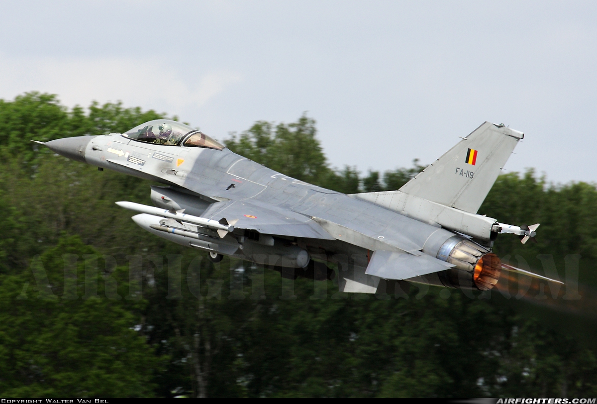 Belgium - Air Force General Dynamics F-16AM Fighting Falcon FA-119 at Florennes (EBFS), Belgium