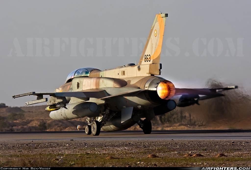 Israel - Air Force Lockheed Martin F-16I Sufa 863 at Beersheba - Hatzerim (LLHB), Israel