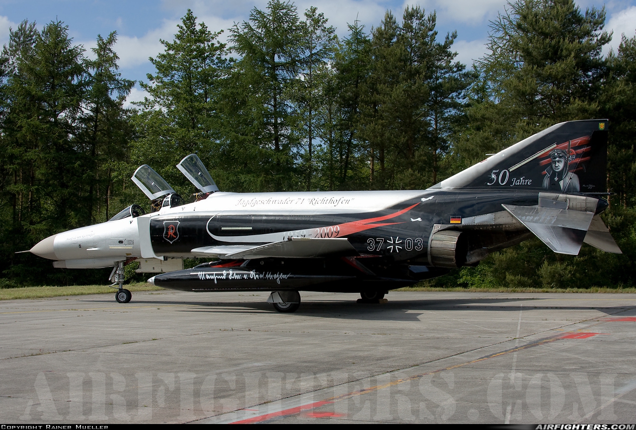 Germany - Air Force McDonnell Douglas F-4F Phantom II 37+03 at Wittmundhafen (Wittmund) (ETNT), Germany