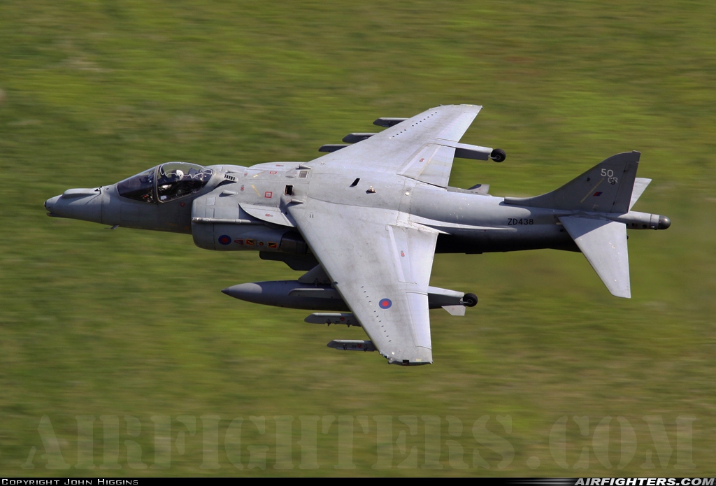 UK - Air Force British Aerospace Harrier GR.9 ZD438 at Off-Airport - Machynlleth Loop Area, UK