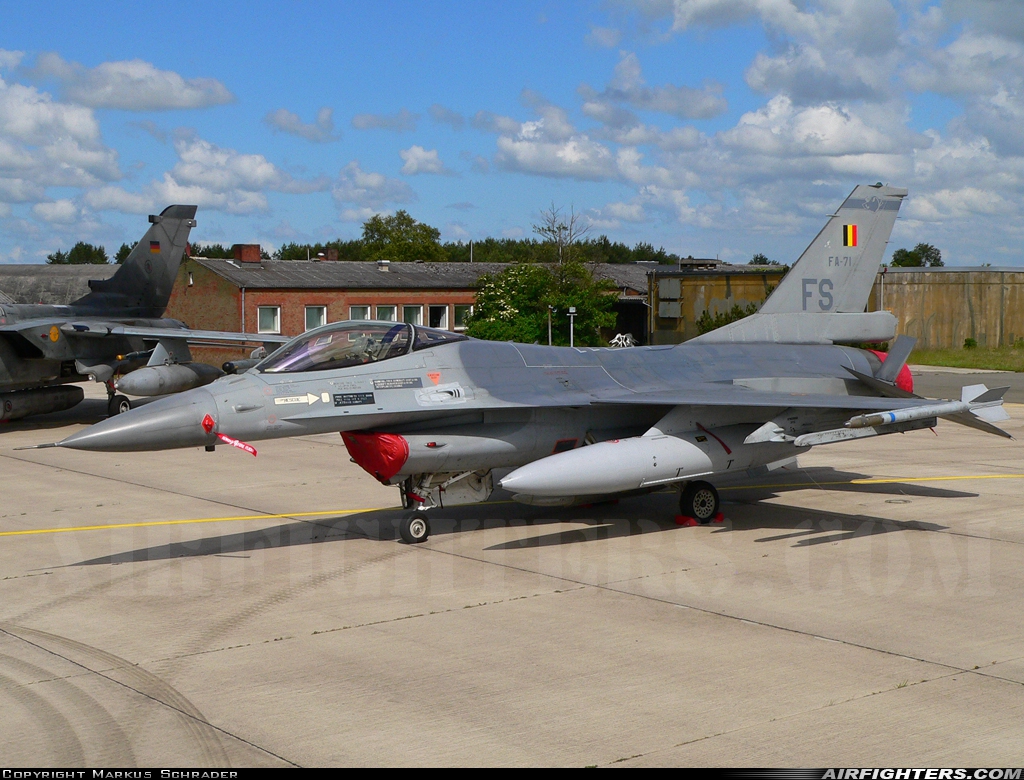 Belgium - Air Force General Dynamics F-16AM Fighting Falcon FA-71 at Wittmundhafen (Wittmund) (ETNT), Germany