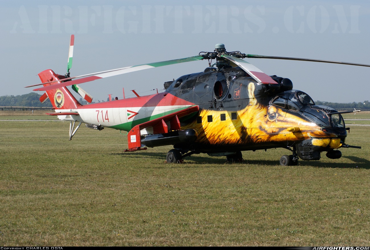 Hungary - Air Force Mil Mi-35 (Mi-24V) 714 at Brno - Turany (BRQ / LKTB), Czech Republic