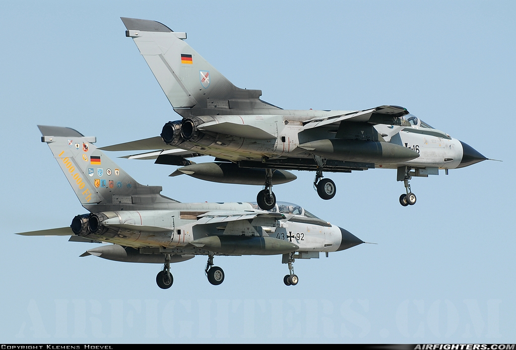 Germany - Air Force Panavia Tornado IDS(T) 43+92 at Wittmundhafen (Wittmund) (ETNT), Germany