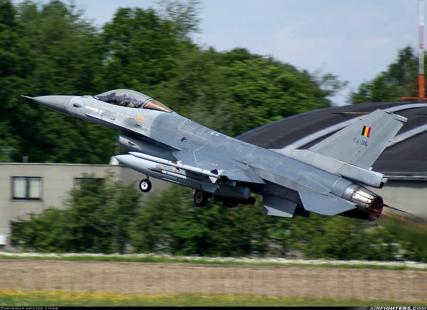 Belgium - Air Force General Dynamics F-16AM Fighting Falcon FA-86 at Florennes (EBFS), Belgium