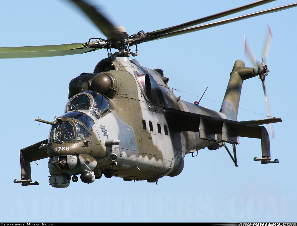 Czech Republic - Air Force Mil Mi-35 (Mi-24V) 0788 at Caslav (LKCV), Czech Republic