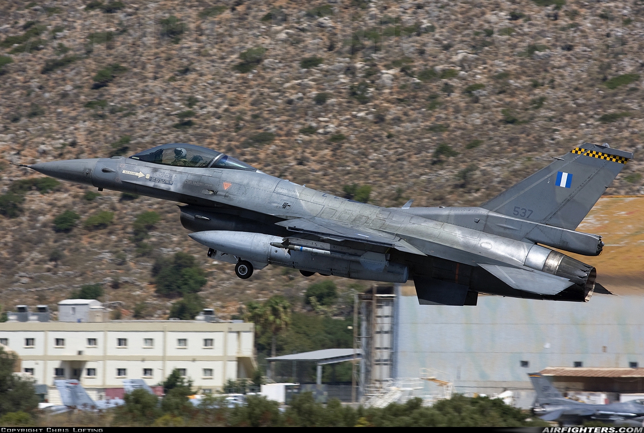 Greece - Air Force General Dynamics F-16C Fighting Falcon 537 at Chania - Souda (CHQ / LGSA), Greece