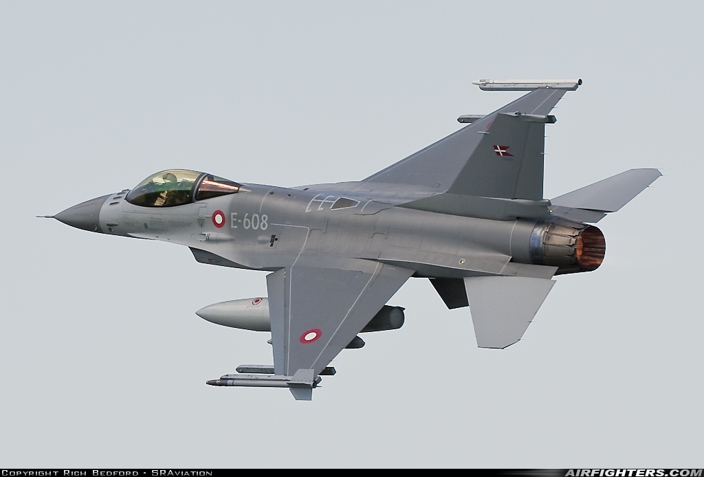 Denmark - Air Force General Dynamics F-16AM Fighting Falcon E-608 at Karup (KRP / EKKA), Denmark