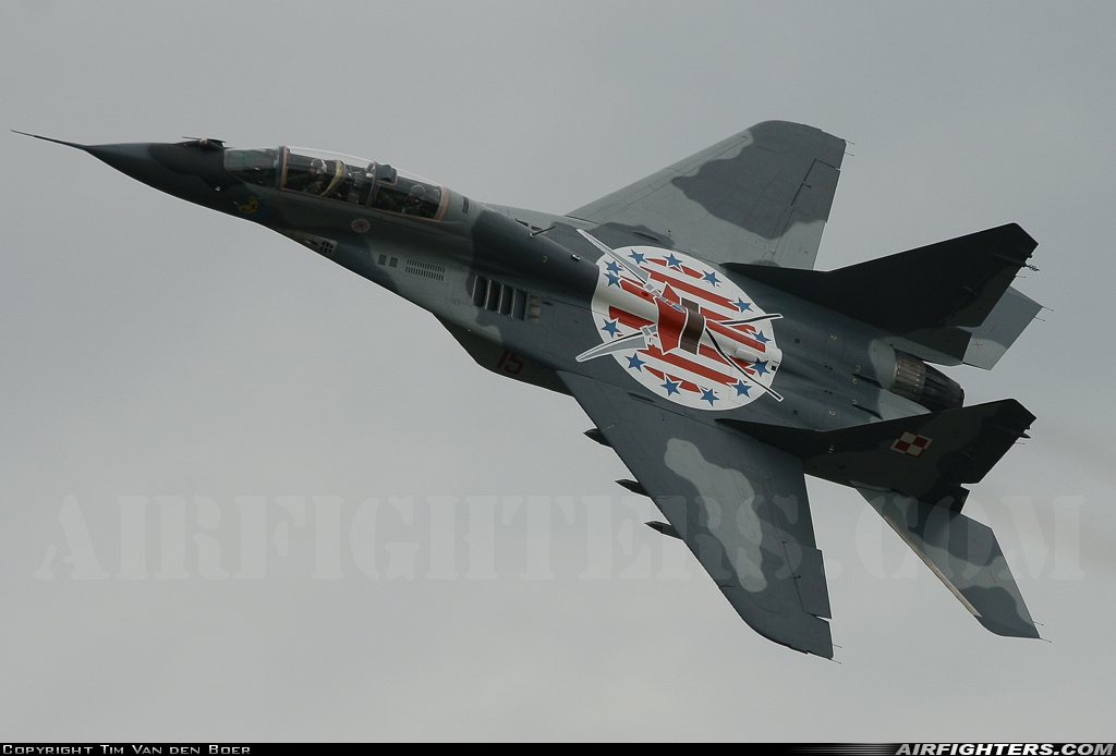 Poland - Air Force Mikoyan-Gurevich MiG-29UB (9.51) 15 at Uden - Volkel (UDE / EHVK), Netherlands