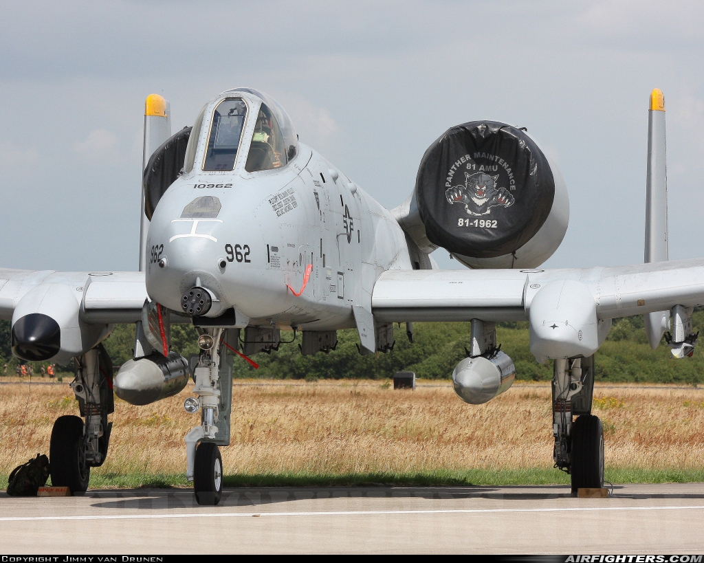 USA - Air Force Fairchild A-10A Thunderbolt II 81-0962 at Uden - Volkel (UDE / EHVK), Netherlands
