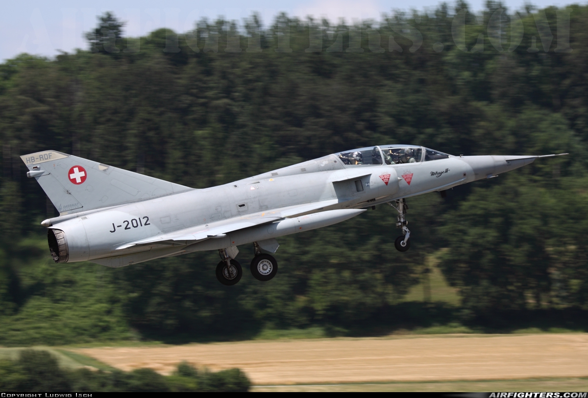 Private Dassault Mirage IIIBS HB-RDF at Payerne (LSMP), Switzerland