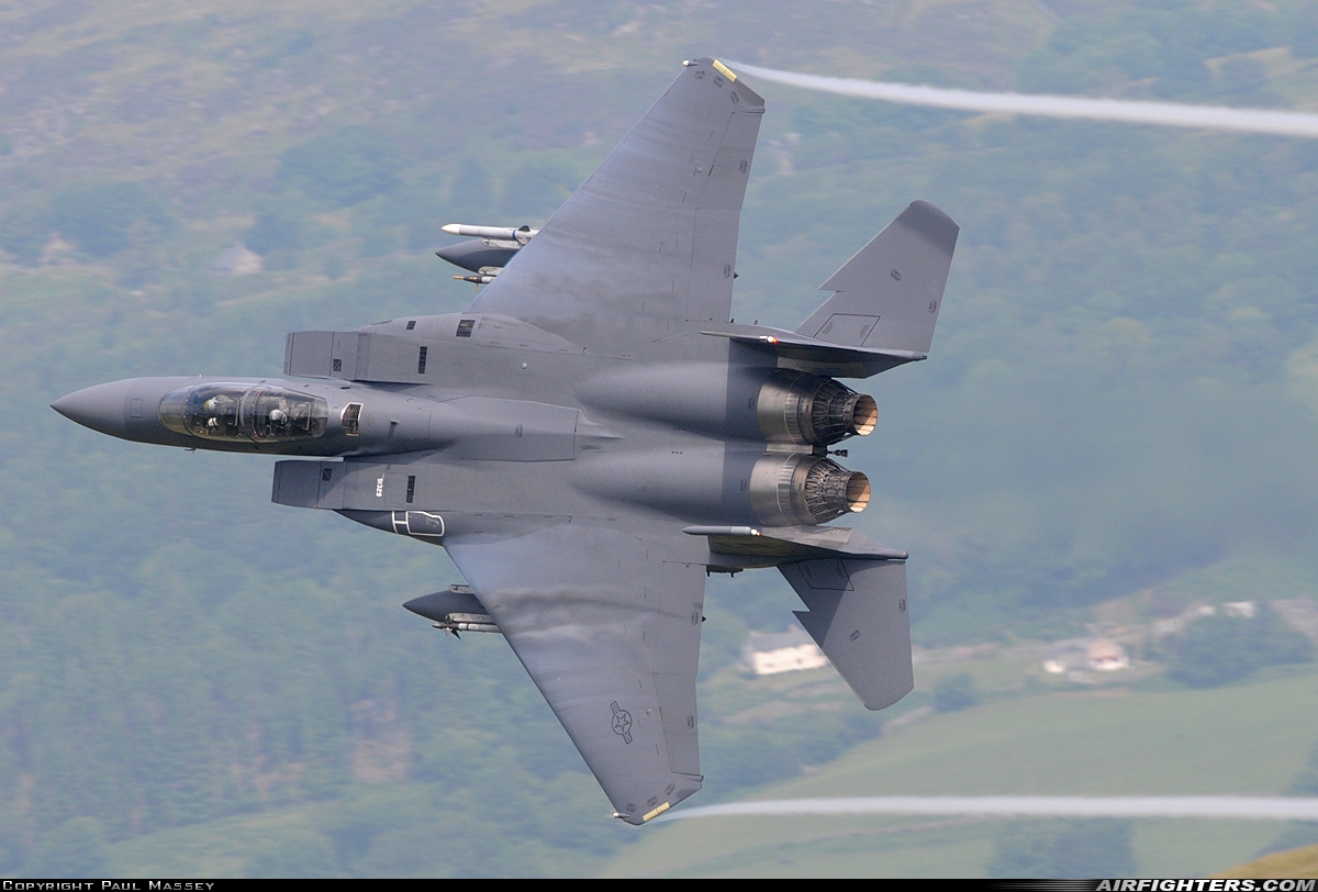 USA - Air Force McDonnell Douglas F-15E Strike Eagle 91-0329 at Off-Airport - Machynlleth Loop Area, UK