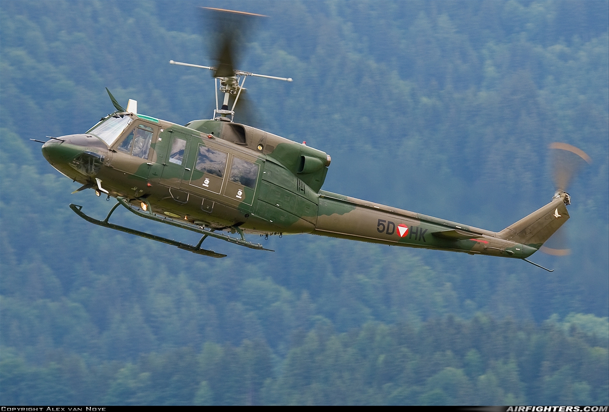 Austria - Air Force Agusta-Bell AB-212 5D-HK at Zeltweg (LOXZ), Austria