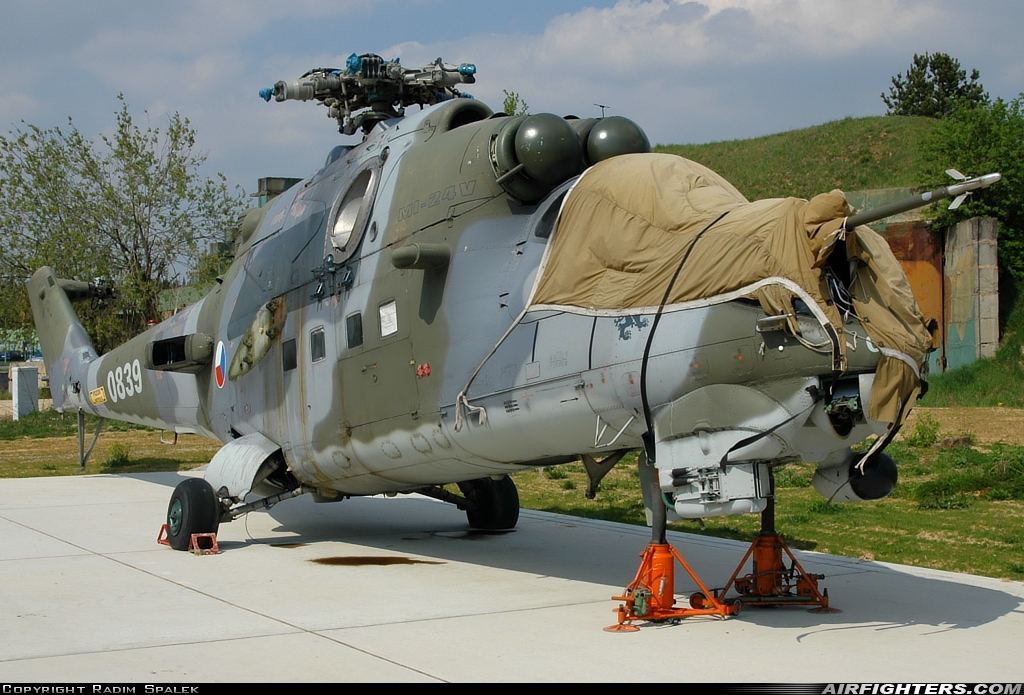 Czech Republic - Air Force Mil Mi-35 (Mi-24V) 0839 at Namest nad Oslavou (LKNA), Czech Republic