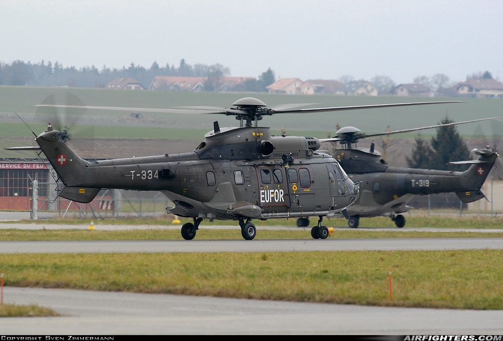 Switzerland - Air Force Aerospatiale AS-532UL Cougar T-334 at Payerne (LSMP), Switzerland