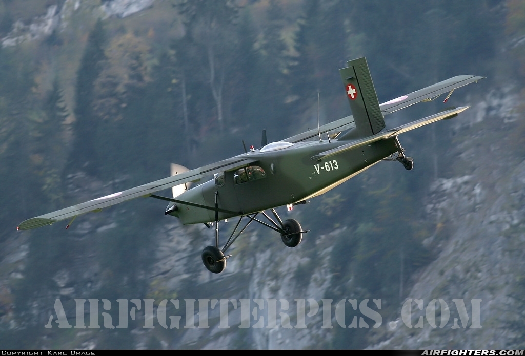Switzerland - Air Force Pilatus PC-6/B Turbo Porter V-613 at Meiringen (LSMM), Switzerland