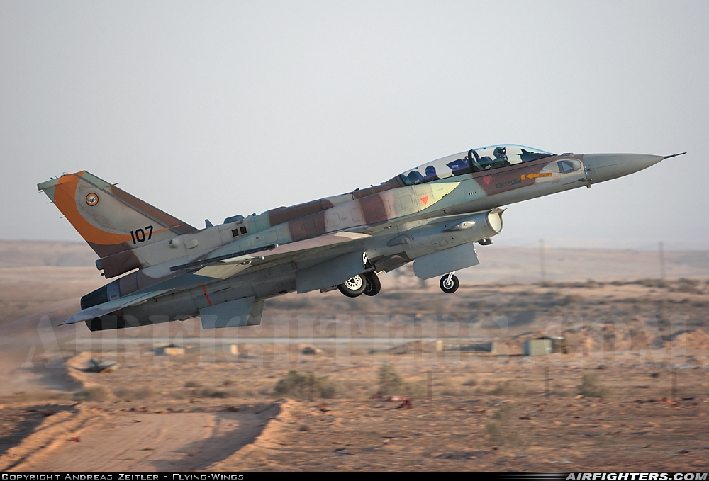 Israel - Air Force Lockheed Martin F-16I Sufa 107 at Beersheba - Hatzerim (LLHB), Israel