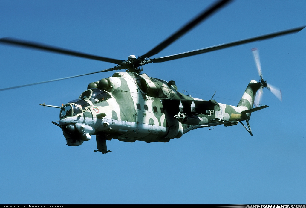 Poland - Army Mil Mi-24W 728 at Darlowo (EPDA), Poland