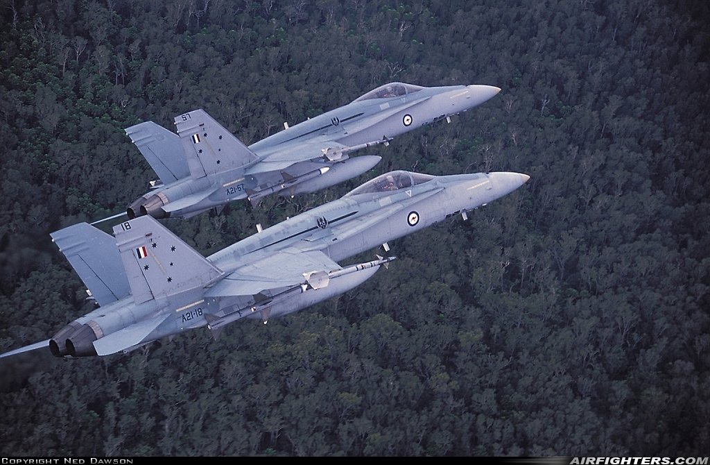 Australia - Air Force McDonnell Douglas F/A-18A Hornet A21-18 at In Flight, Australia