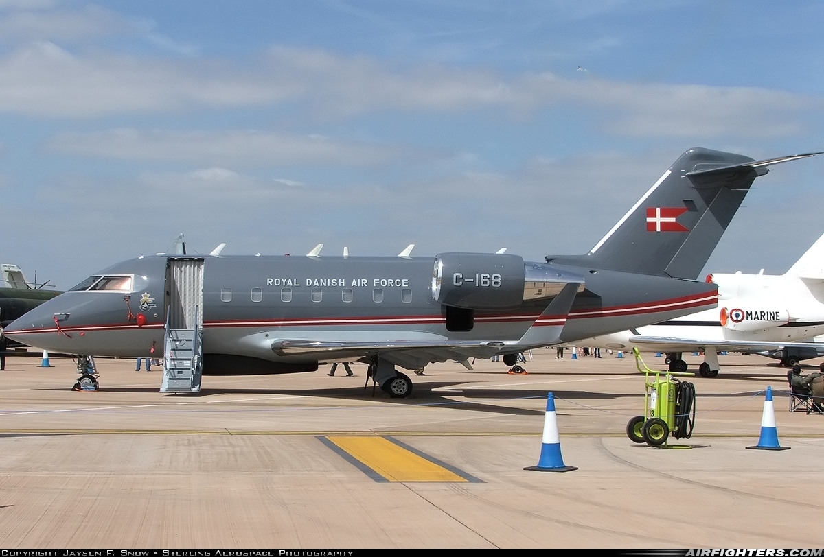 Denmark - Air Force Canadair CL-600-2B16 Challenger 604 C-168 at Fairford (FFD / EGVA), UK