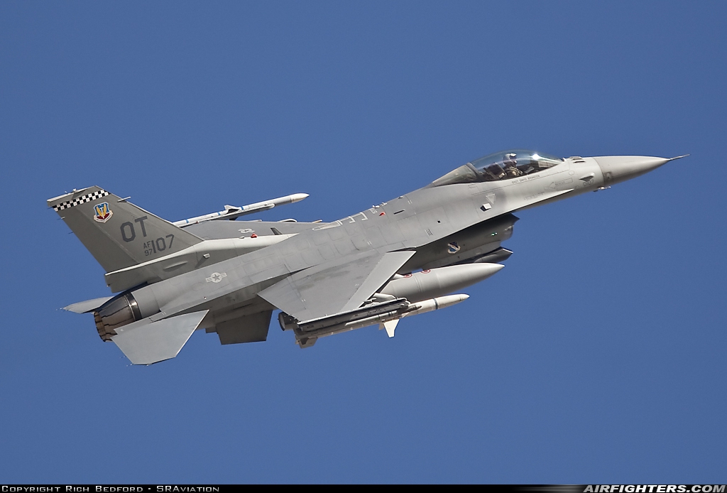 USA - Air Force General Dynamics F-16C Fighting Falcon 97-0107 at Las Vegas - Nellis AFB (LSV / KLSV), USA
