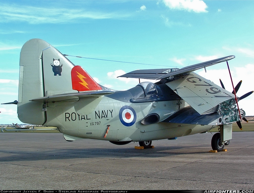 UK - Navy Fairey Gannet ECM6 XG797 at Duxford (EGSU), UK