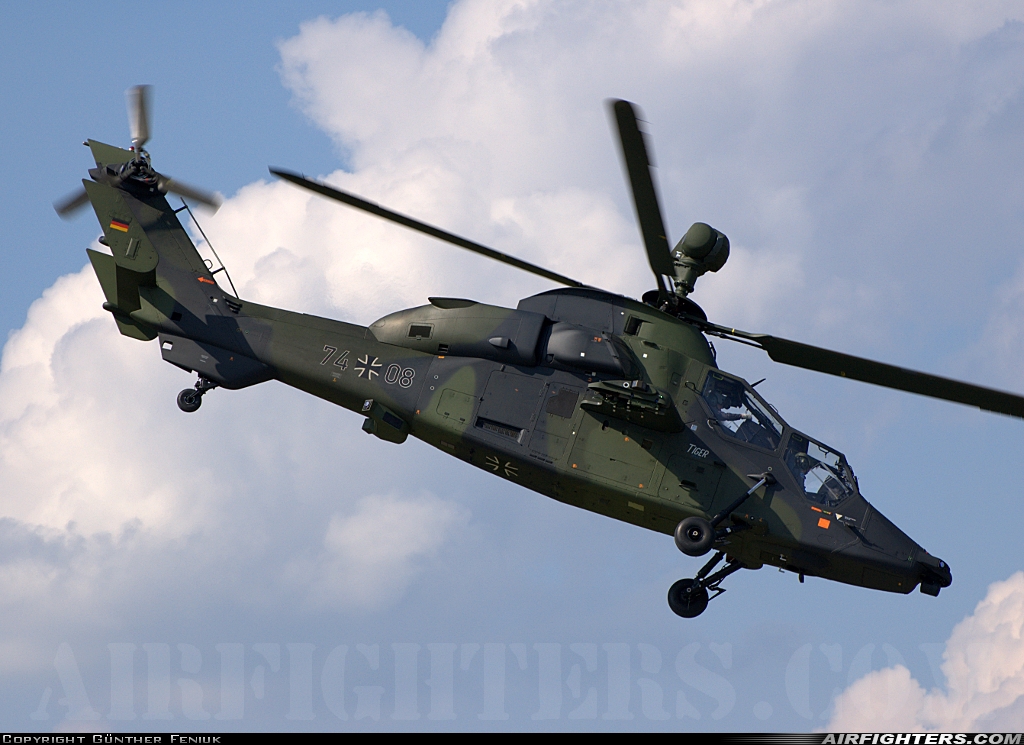 Germany - Army Eurocopter EC-665 Tiger UHT 74+08 at Roth (ETHR), Germany