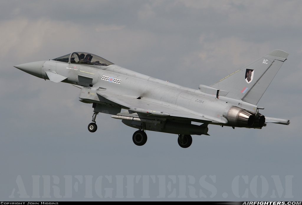 UK - Air Force Eurofighter Typhoon F2 ZJ914 at Coningsby (EGXC), UK