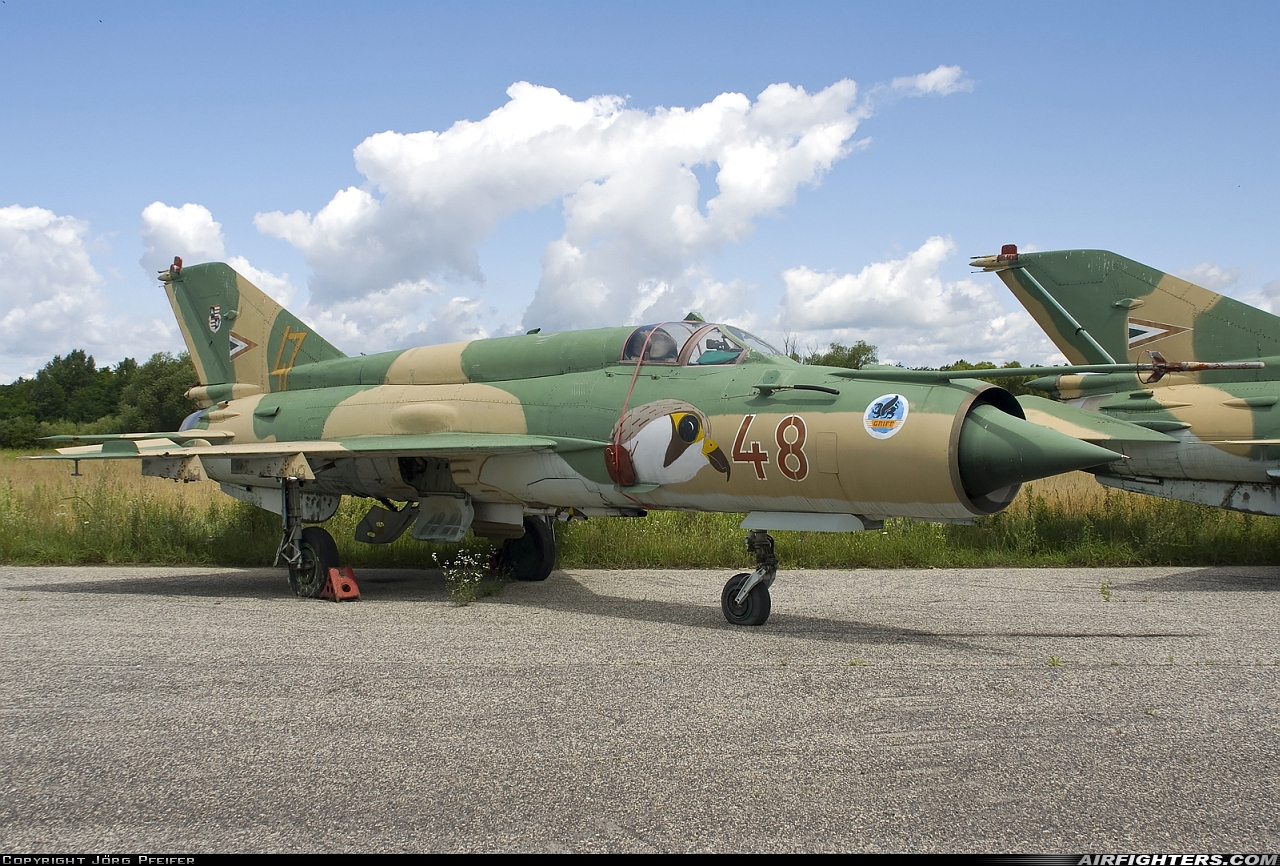 Hungary - Air Force Mikoyan-Gurevich MiG-21bis SAU 48 at Papa (LHPA), Hungary