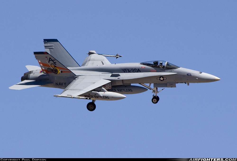 USA - Navy McDonnell Douglas F/A-18A Hornet 0 at Las Vegas - Nellis AFB (LSV / KLSV), USA