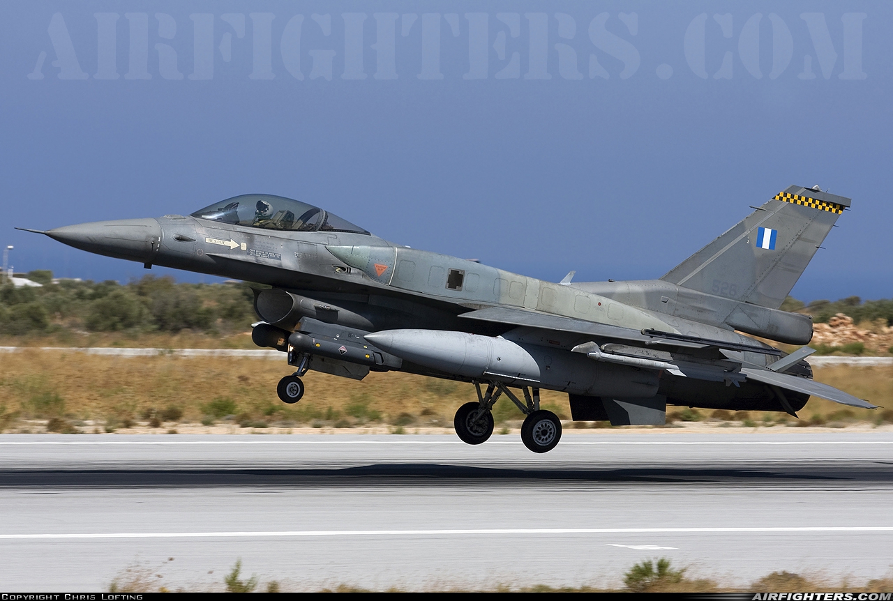 Greece - Air Force General Dynamics F-16C Fighting Falcon 526 at Chania - Souda (CHQ / LGSA), Greece