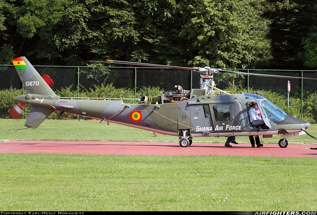 Ghana - Air Force Agusta A-109A Hirundo G670 at Liege (- Bierset) (LGG / EBLG), Belgium
