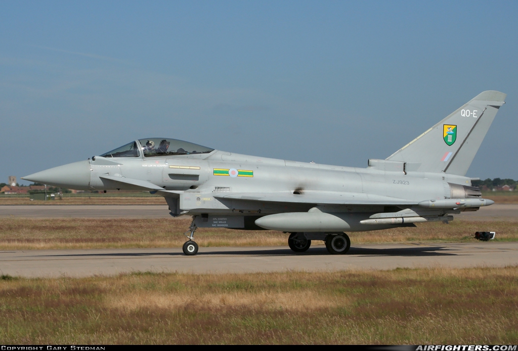 UK - Air Force Eurofighter Typhoon FGR4 ZJ923 at Coningsby (EGXC), UK