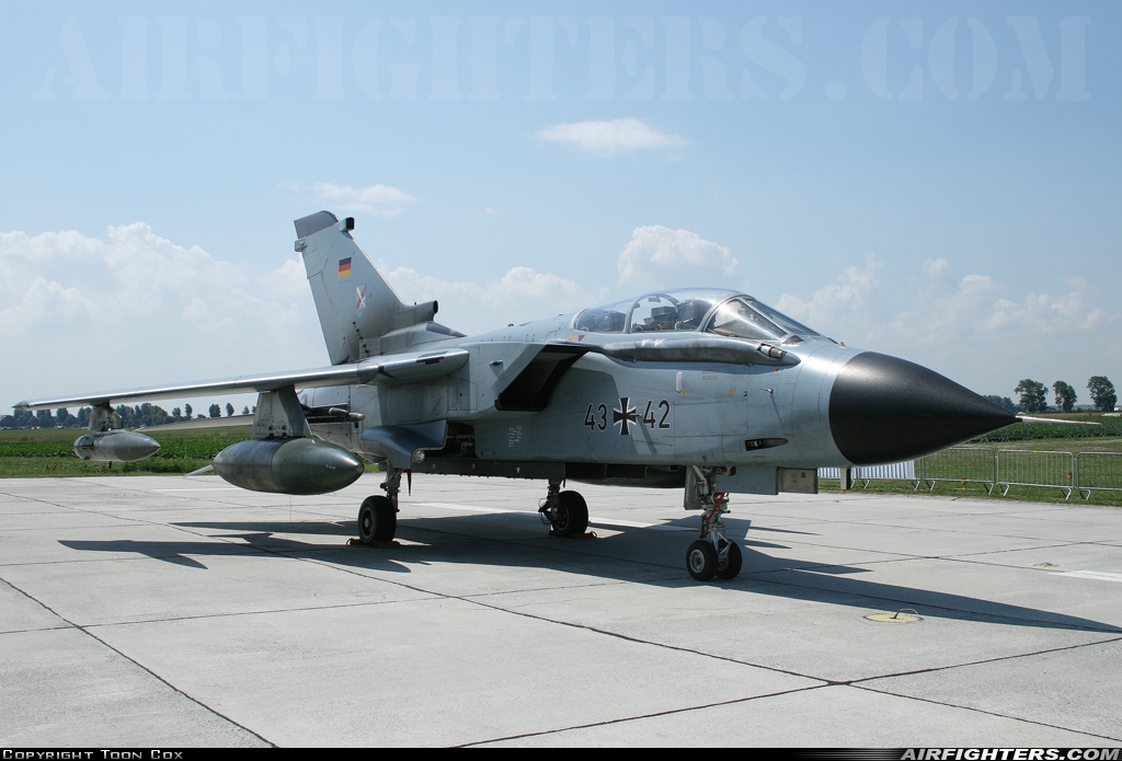 Germany - Air Force Panavia Tornado IDS(T) 43+42 at Koksijde (EBFN), Belgium