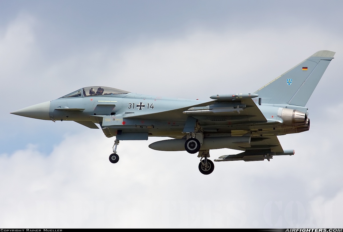 Germany - Air Force Eurofighter EF-2000 Typhoon S 31+14 at Rostock - Laage (RLG / ETNL), Germany