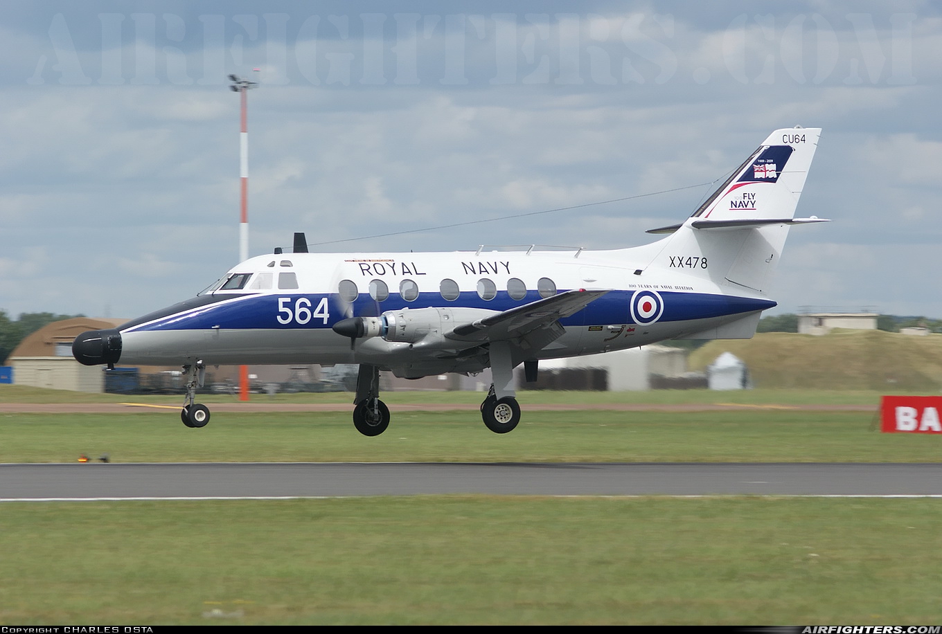 UK - Navy Scottish Aviation HP-137 Jetstream T2 XX478 at Fairford (FFD / EGVA), UK