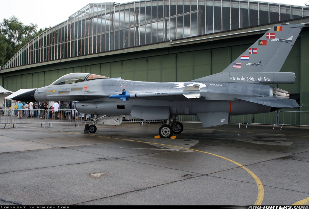 Belgium - Air Force General Dynamics F-16A Fighting Falcon FA-55 at Beauvechain (EBBE), Belgium