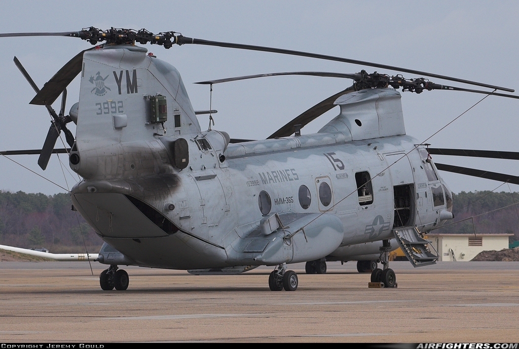 USA - Marines Boeing Vertol CH-46E Sea Knight (107-II) 153992 at Virginia Beach - Oceana NAS / Apollo Soucek Field (NTU / KNTU), USA