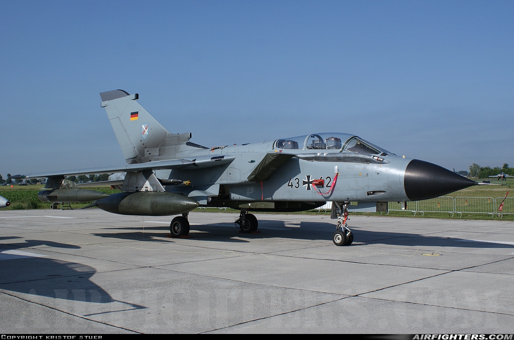 Germany - Air Force Panavia Tornado IDS(T) 43+42 at Koksijde (EBFN), Belgium