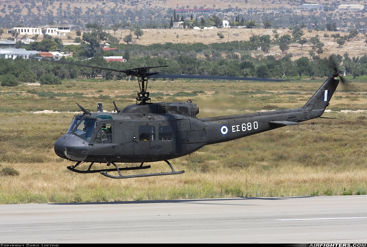 Greece - Army Bell UH-1H Iroquois (205) ES680 at Megara AB - Pahi (LGMG), Greece