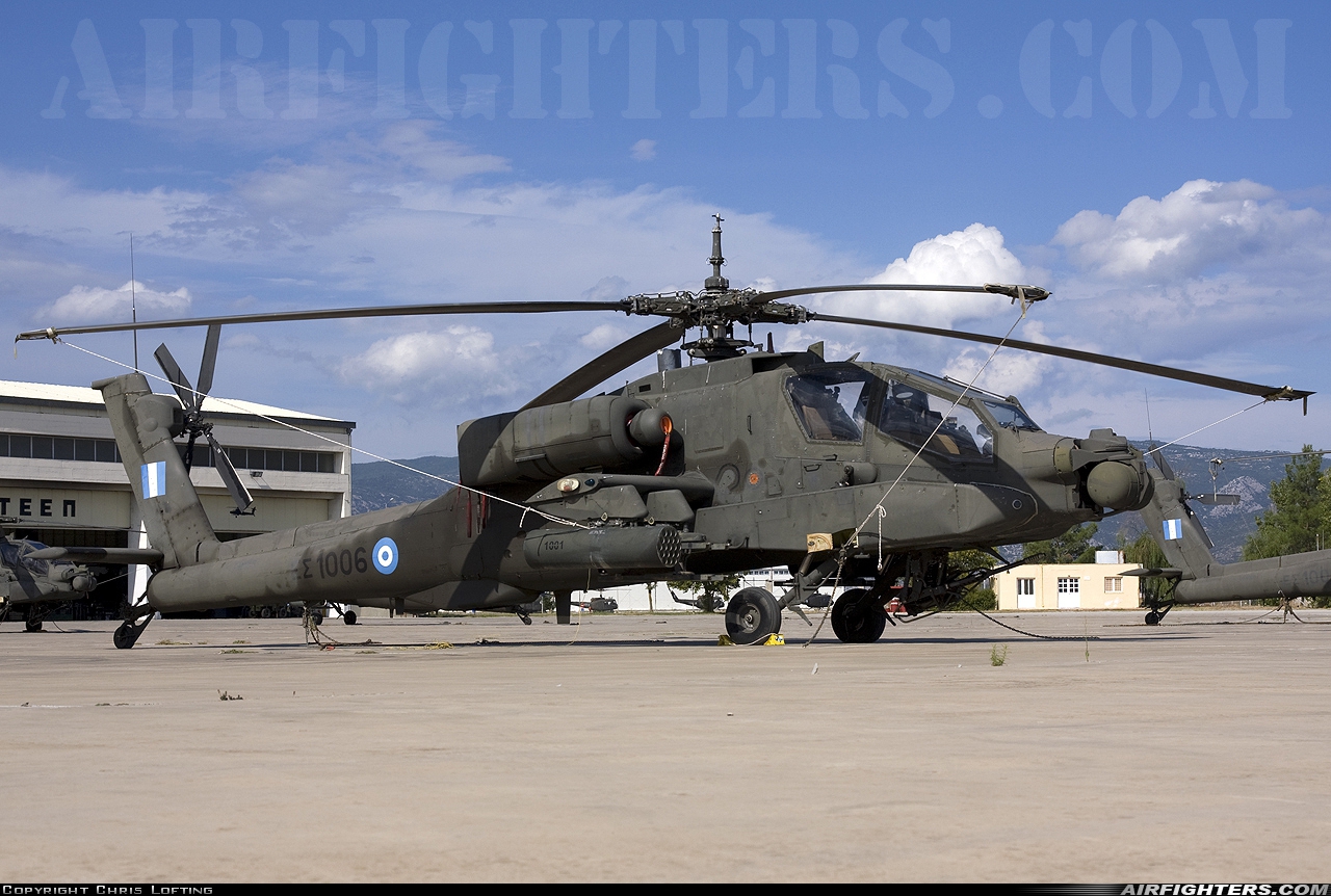 Greece - Army McDonnell Douglas AH-64A+ Apache ES1006 at Stefanovikion (LGSV), Greece