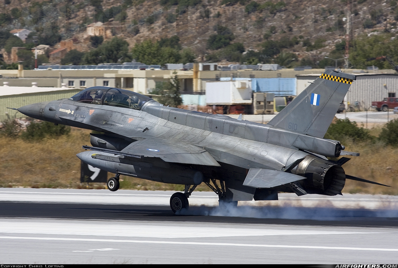 Greece - Air Force General Dynamics F-16D Fighting Falcon 610 at Chania - Souda (CHQ / LGSA), Greece
