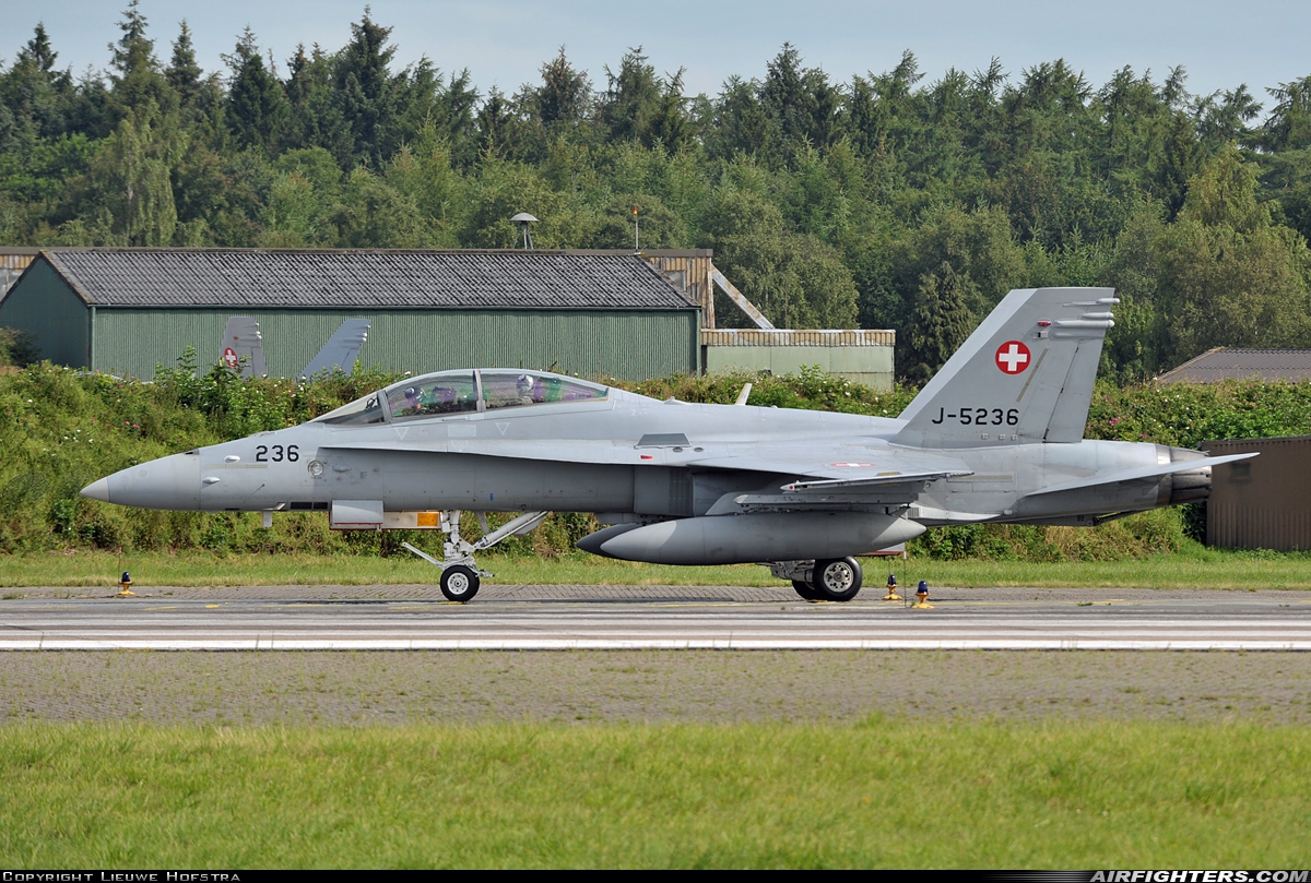 Switzerland - Air Force McDonnell Douglas F/A-18D Hornet J-5236 at Wittmundhafen (Wittmund) (ETNT), Germany
