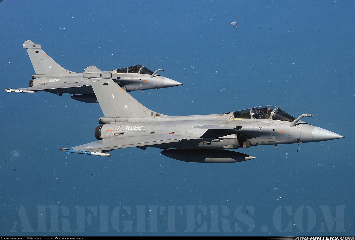 France - Navy Dassault Rafale M 5 at In Flight - Refueling Track TRA3 and 6, Netherlands