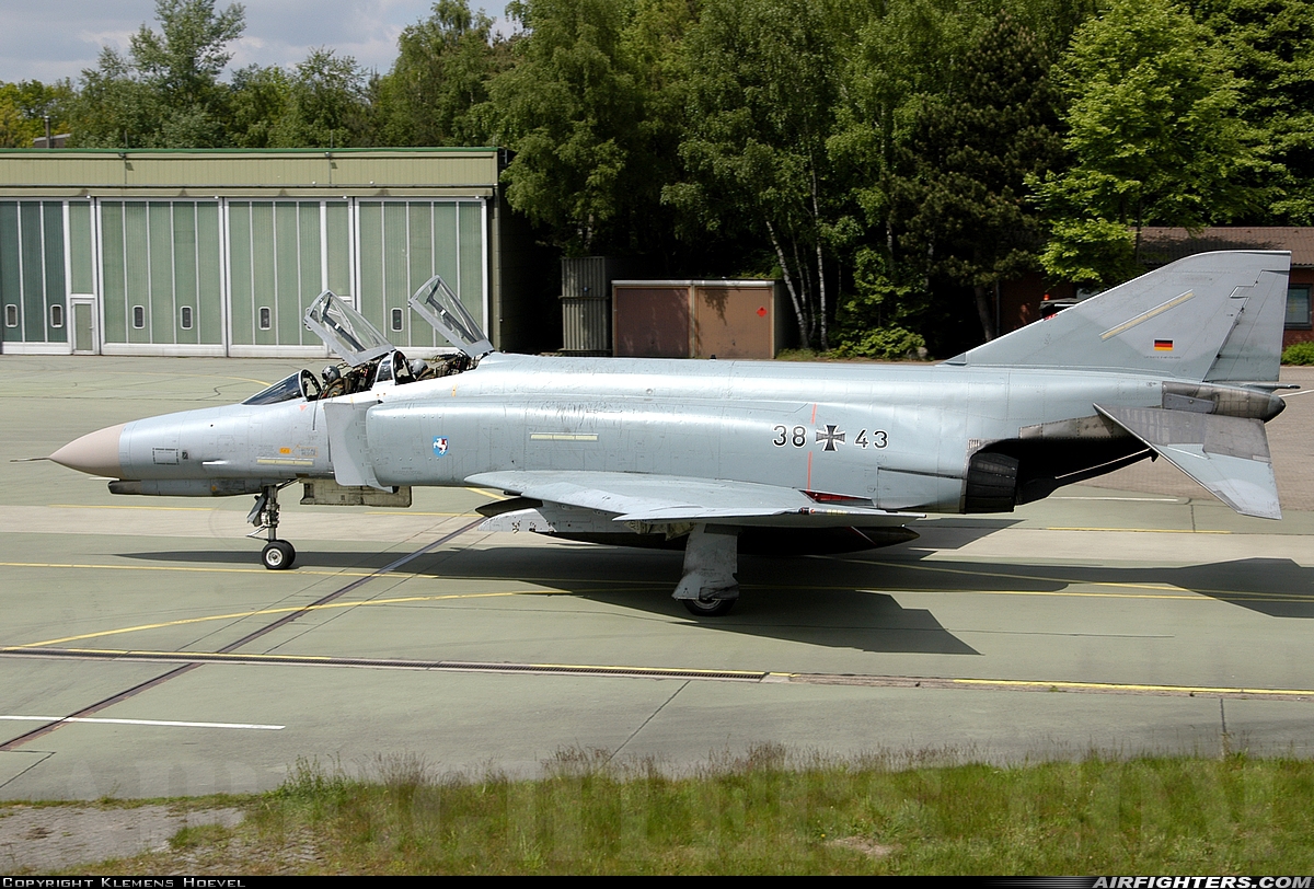 Germany - Air Force McDonnell Douglas F-4F Phantom II 38+43 at Hopsten (Rheine -) (ETNP), Germany